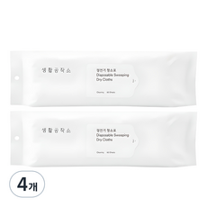 생활공작소 정전기 청소포 60매, 4개