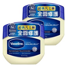 Vaseline 凡士林經典高純修護凝膠，100g，無添加酒精/香料/色素，護唇膏/腳跟龜裂/預防紅屁屁，皮膚科醫生推薦, 2罐