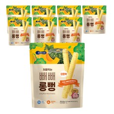 베베쿡 처음먹는 빼빼롱뻥, 단호박, 30g, 8개 - 베베쿡단호박퓨레