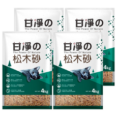 甘淨 松木貓砂, 紮實不易碎, 崩解速度快, 4kg, 4袋