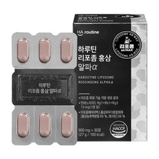 Haroutine 脂質體紅蔘膠囊Alpha 27g, 30顆, 1個