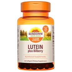 SUNDOWN NATURALS 日落恩賜 游離型超級葉黃素 + 山桑子軟膠囊, 高純度, 複方成分, 60 顆, 60顆, 300mg, 1罐