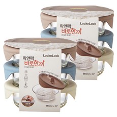 락앤락 바로 한끼 밥용기, 2세트, 355ml(3P)