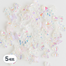 로나우디 고급 대용량 오로라 리본 앤 나비 네일파츠 L02012