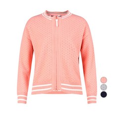 luxgolf 女款打孔拉鍊防風針織外套LB4W818W