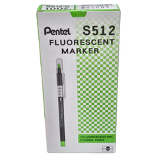 Pentel 飛龍文具 水性螢光筆 S512-K 套裝, 2入 S512-K, 黃綠色, 台灣製造, 1盒