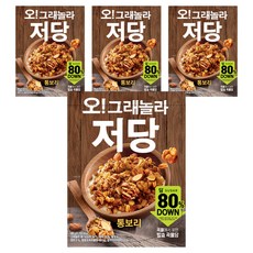 마켓오네이처 오 그래놀라 맛있는 저당 시리얼, 360g, 4개