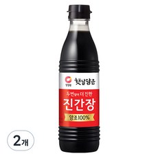 청정원 두번달여 더 진한 진간장, 500ml, 2개