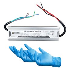 DYLED Da Young LED照明器具用簡易防水型轉換器 300W 12V+丁腈手套 2入組, 1套