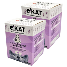 O'KAT 美喵人生 貓咪每日好心情, 110顆, GABA+褐藻+酵母B群, 穩定援助 Set, 2罐