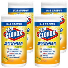 크로락스 세정살균티슈 시트러스블렌드 75매, 4개