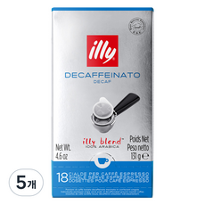 illy 意利 Pod 無咖啡因膠囊咖啡, 7.2克, 5個, 18入