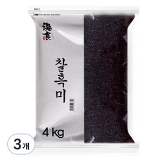 혼식 블랙푸드 찰흑미, 4kg, 3개