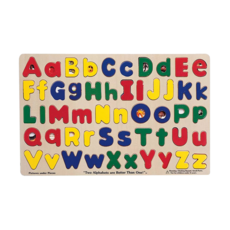 Melissa&Doug 瑪莉莎 拼板大小英文字母板, 1組
