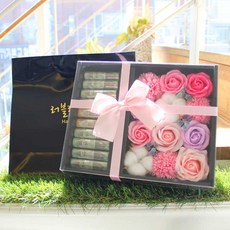 러블리리본 목화 앤 카네이션 플라워 용돈박스 opp봉투 10p + 리본 + 쇼핑백, 핑크