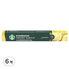 스타벅스 플레이버 크리미 바닐라향 캡슐커피, 5.1g, 10개입, 6개
