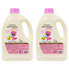 베비언스 핑크퐁 베이비 섬유유연제 베이비파우더향 본품, 3L, 2개