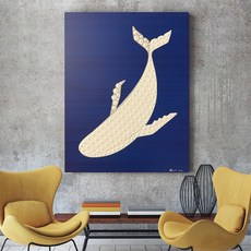 흰고래 유화 그림
