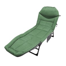 순잠 휴대용 캠핑용 접이식 침대 의자, 그린