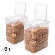 나카야 스탠딩 캐니스터 밀폐용기, 6개, 1.7L 1.7L, 6개