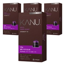 카누 볼드 다크 로스트 네스프레소 호환 캡슐 커피, 5.7g, 10개입, 4개