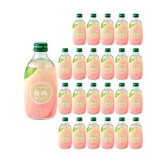 TOMOMASU DRINK 友桝飲料 豐潤白桃風味蘇打 Set, 300ml x 24入