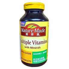 Nature Made 萊萃美 綜合維生素礦物質加葉黃素錠, 300顆, 1罐