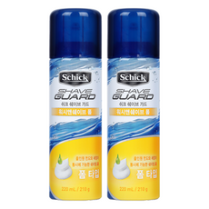 쉬크 쉐이브 가드 워시앤쉐이브 폼, 210g, 2개