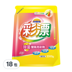 妙管家 彩色漂白水 補充包, 色彩更鮮豔, 同時消毒去污, 添加高級香氛, 2kg, 18包