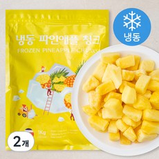 파인애플 청크 (냉동), 1kg, 2개