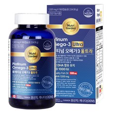 Nutri Garden 白金級 Ultra Omega-3魚油, 180顆, 1罐