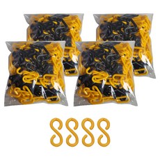 Dongkwang Safety塑膠鍊條 黃色+黑色 6mm*5m 2入+塑膠連接環 2入, 2組