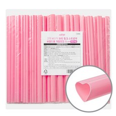 comet 基本愛心粉色吸管 泡泡茶用 21cm, 1入, 100個