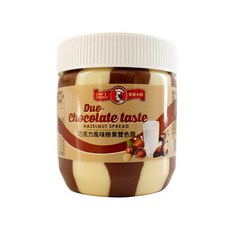 CHEF'S CHOICE 美味大師 巧克力風味榛果雙色醬, 雙重口味, 多種用途, 添加榛果香料, 適合搭配各式甜點, 350g, 1罐