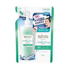 Bifesta 碧菲絲特 抗痘即淨卸妝水 補充包, 保濕不殘留 輕鬆卸妝 接睫毛可用 無油配方, 360ml, 1包