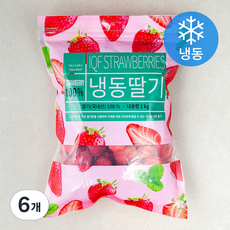 딜라잇가든 국산 딸기 (냉동), 1kg, 6개