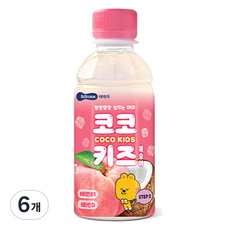 베베쿡 코코키즈 복숭아, 220ml, 6개