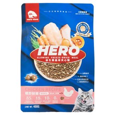 Hero MAMA 全齡貓 雞肉益生菌凍乾晶球貓糧，400g, 曠野鮮雞, 1包