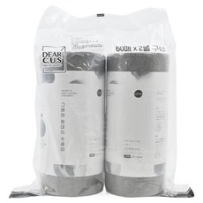 DEARCUS 捲筒型拋棄式洗碗布 Set 2, 雙面超細纖維材質, 極度耐用清潔巾, 灰色, 60張, 2捲