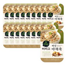 비비고 버섯 야채죽, 280g, 18개입