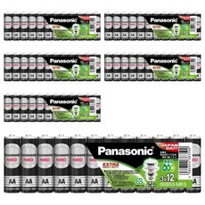 Panasonic 錳乾電池 3號 黑色, 12顆, 6組