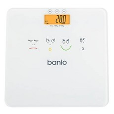 banio 4색 BMI 디지털 체중계, 화이트, BANIO 미소