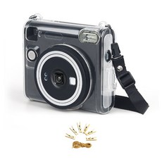 FUJIFILM 富士 instax 方形SQ40專用殼 透明+背帶+照片線組, 1組, Instax Square SQ40