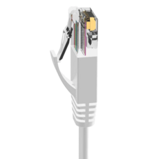 POLYWELL 寶利威爾 CAT6扁線 1Gbps RJ45 高速網路線, 3m, 白色, 1條