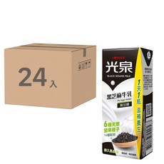 光泉 黑芝麻牛乳 24入, 14種穀物 6種堅果種子 無加糖 無防腐劑 無色素, 200ml
