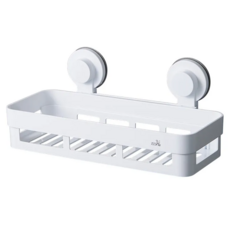 WE CHAMP 強力吸壁方形置物架, 免釘免鑽, ABS/PVC/PC材質, 30.2cm x 13.8cm x 12.7cm, 31.5 x 7 x 14cm, WTB-942, 1個