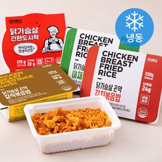 인생닭 닭가슴살 볶음밥 도시락 4종 + 현미잡곡밥 세트 (냉동), 1세트