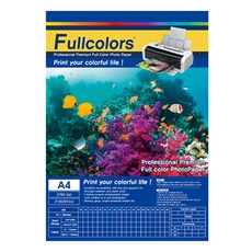 fullcolors 噴墨亮面相片紙, A4, 1包