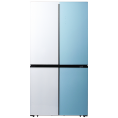 클라윈드 파스텔 4도어 냉장고 566L 방문설치, 화이트 + 민트, KRNF560MPS1