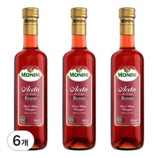 모니니 아세토 로쏘 이탈리아 레드와인 비니거, 500ml, 6개